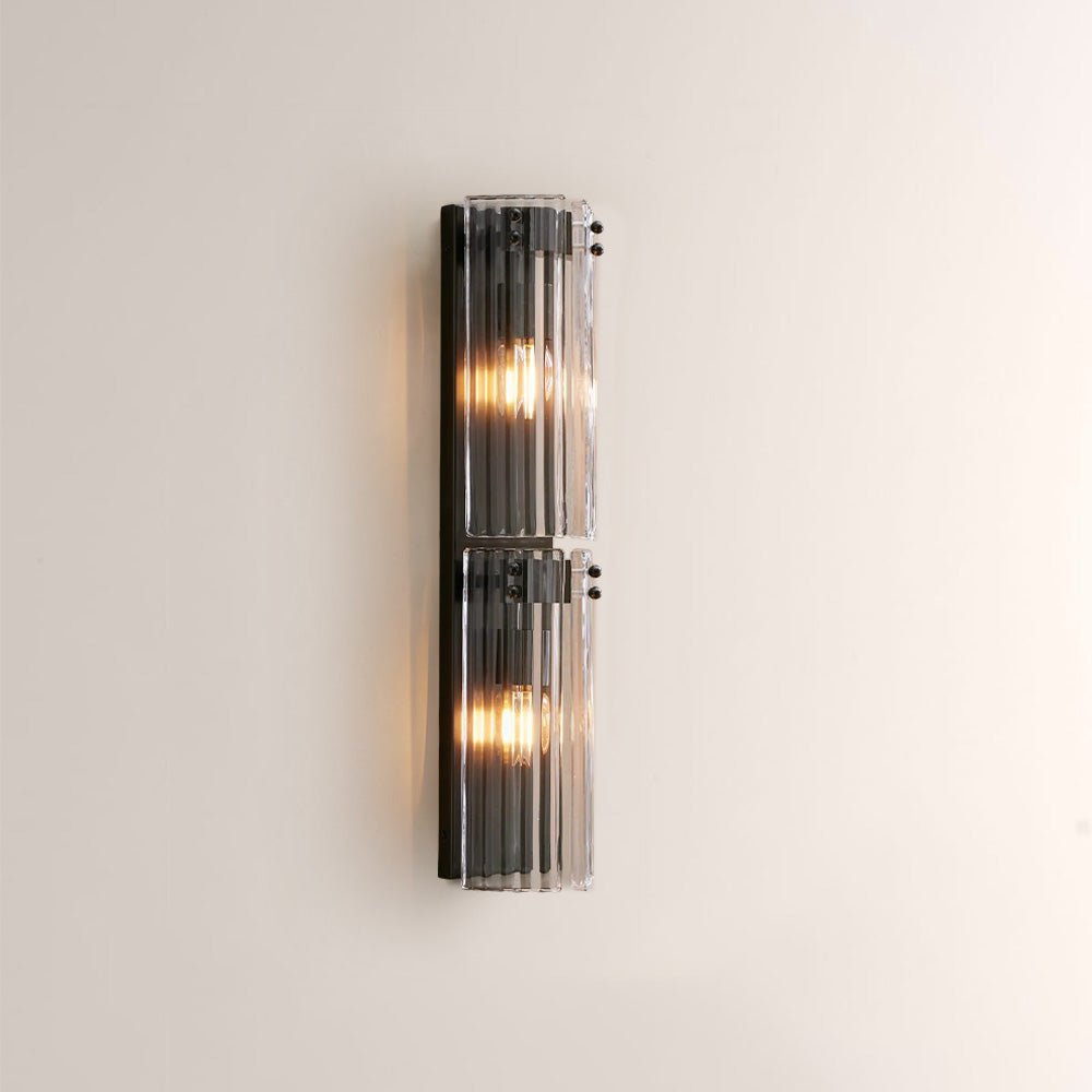 Delsia Fluted Glass Wall Sconce - cyranlamps