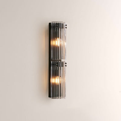 Delsia Fluted Glass Wall Sconce - cyranlamps