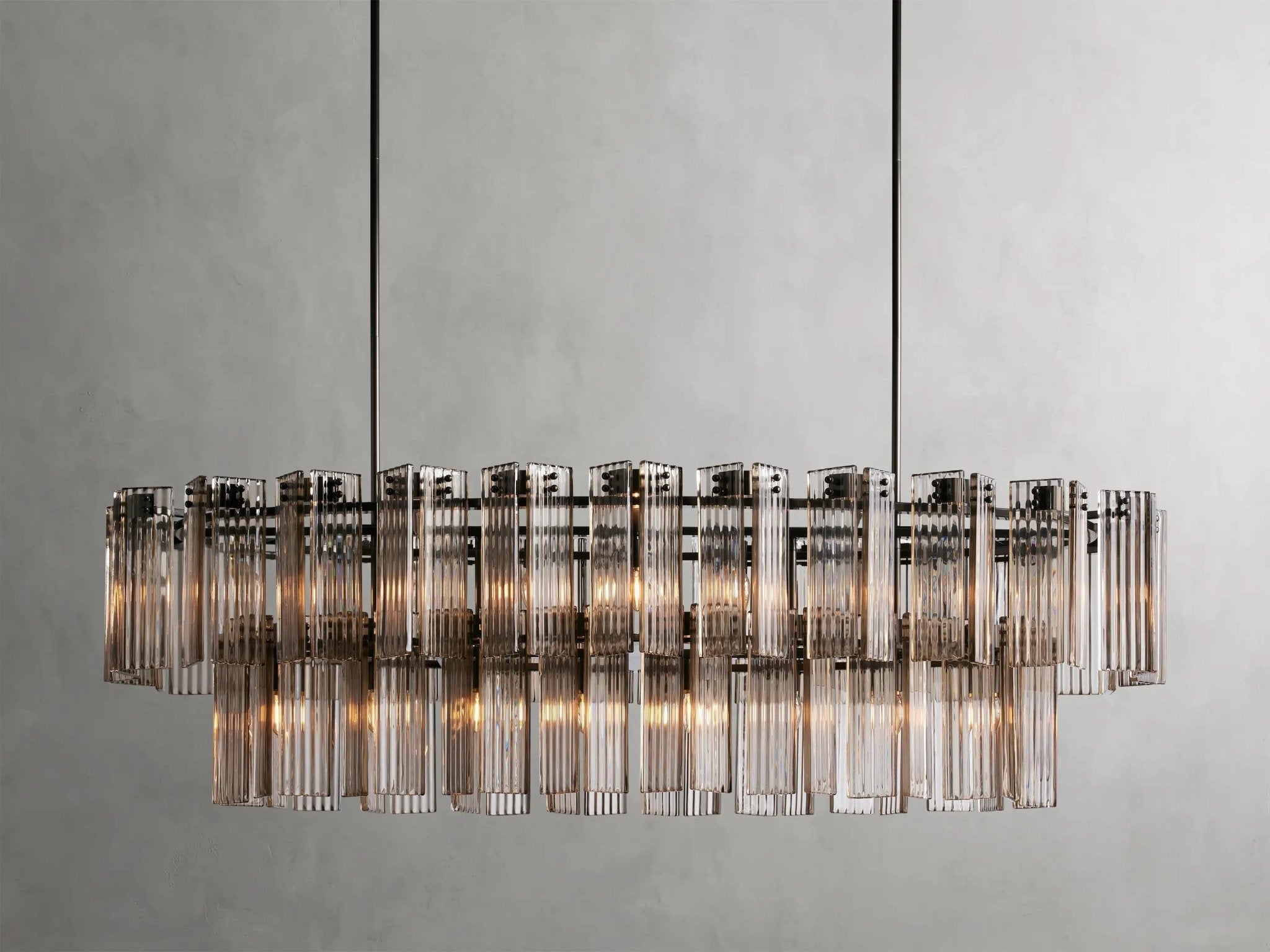 Delsie Oval Chandelier 51''63''72'' - cyranlamps
