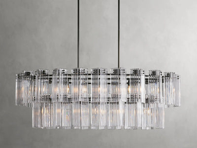 Delsie Oval Chandelier 51''63''72'' - cyranlamps