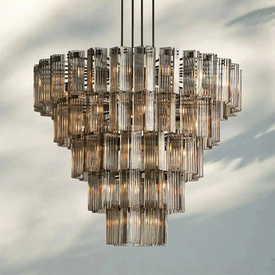 Delsie Round Chandelier 38''48''60'' - cyranlamps
