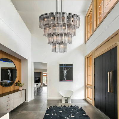 Delsie Round Chandelier 38''48''60'' - cyranlamps
