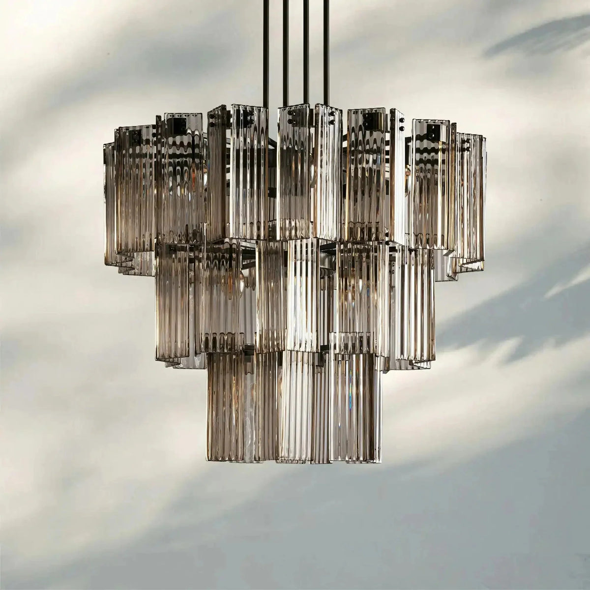 Delsie Round Chandelier 38''48''60'' - cyranlamps