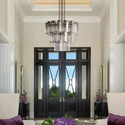 Delsie Round Chandelier 38''48''60'' - cyranlamps