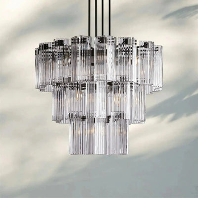 Delsie Round Chandelier 38''48''60'' - cyranlamps