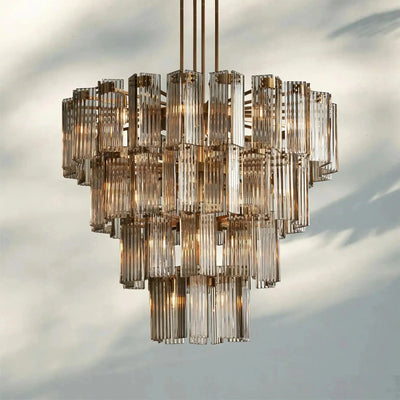 Delsie Round Chandelier 38''48''60'' - cyranlamps