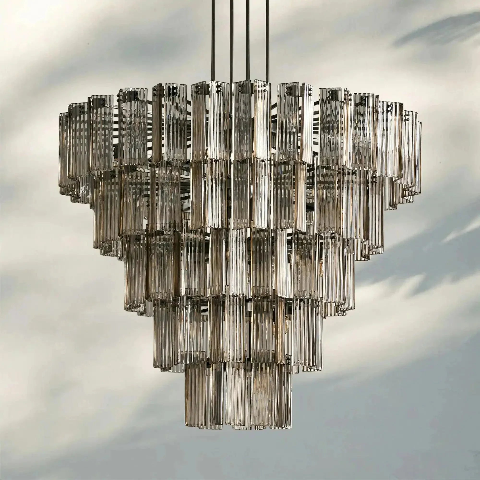 Delsie Round Chandelier 38''48''60'' - cyranlamps