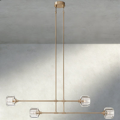 Demaret Mobile Linear Chandelier 54", 72" - cyranlighting