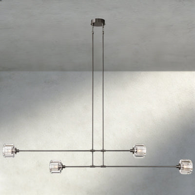 Demaret Mobile Linear Chandelier 54", 72" - cyranlighting