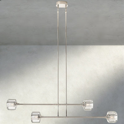 Demaret Mobile Linear Chandelier 54", 72" - cyranlighting