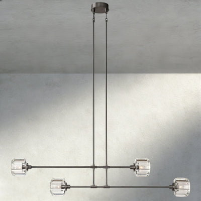 Demaret Mobile Linear Chandelier 54", 72" - cyranlighting