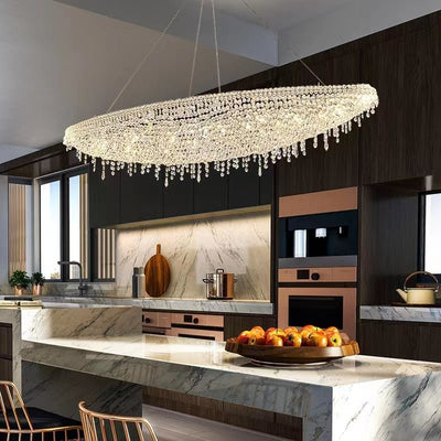 Designer Creative Light Luxury Boat - shaped Crystal Chandelier for Bedroom/ Living Room/ Bar /Dining Room - cyranlamps
