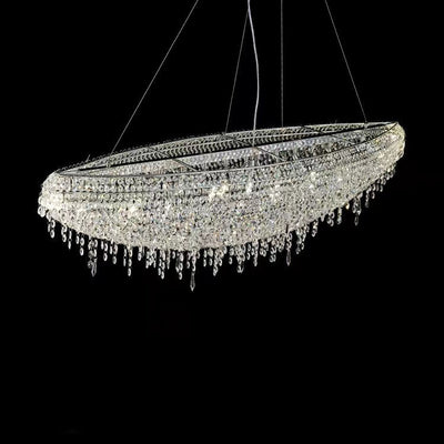 Designer Creative Light Luxury Boat - shaped Crystal Chandelier for Bedroom/ Living Room/ Bar /Dining Room - cyranlamps