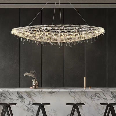 Designer Creative Light Luxury Boat - shaped Crystal Chandelier for Bedroom/ Living Room/ Bar /Dining Room - cyranlamps