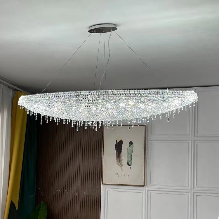 Designer Creative Light Luxury Boat - shaped Crystal Chandelier for Bedroom/ Living Room/ Bar /Dining Room - cyranlamps