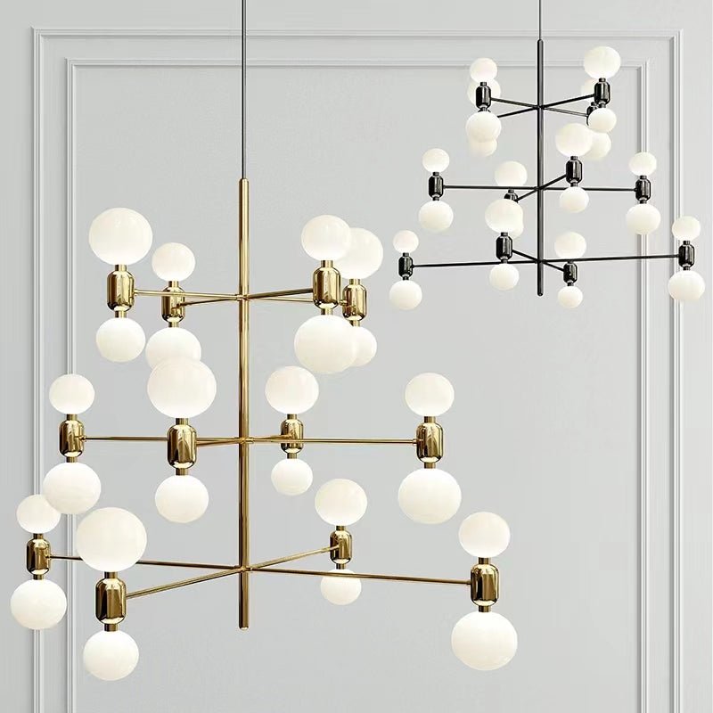 Designer Model Minimalist Multi - bulb Combination Chandelier for Living/Dining Room - cyranlamps