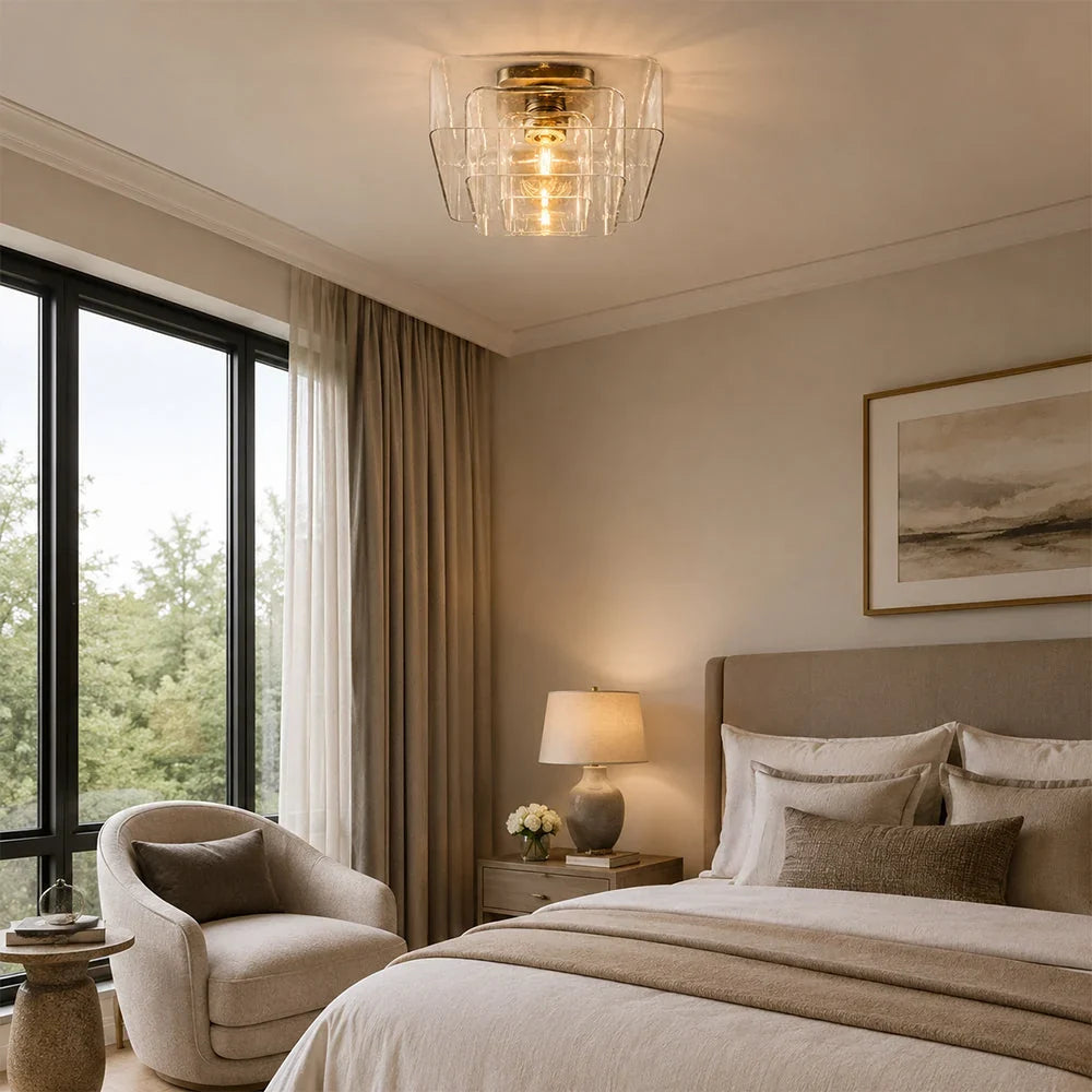 LACOURT GLASS FLUSHMOUNT