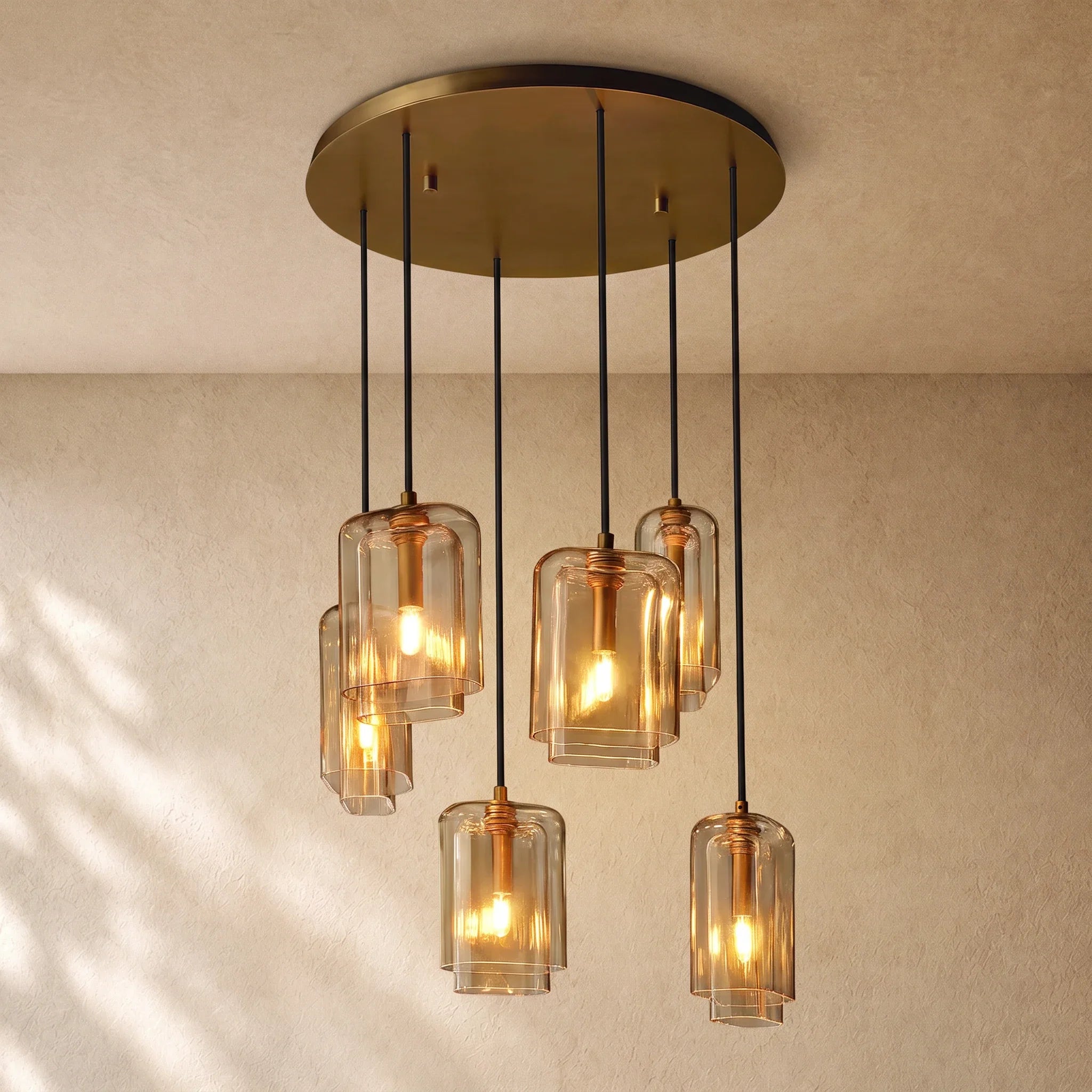 LACOURT GLASS CLUSTER CHANDELIER