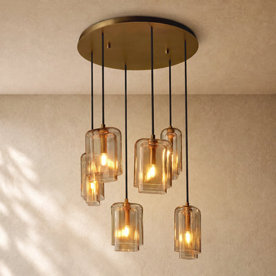 LACOURT GLASS CLUSTER CHANDELIER