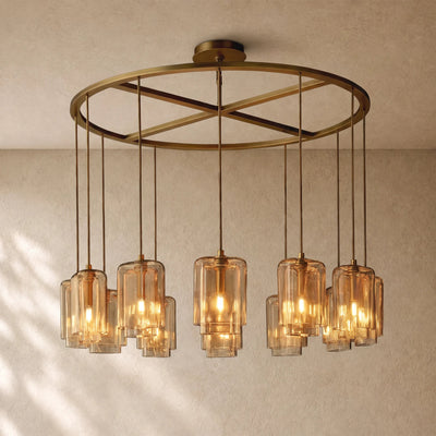 LACOURT GLASS ROUND CHANDELIER