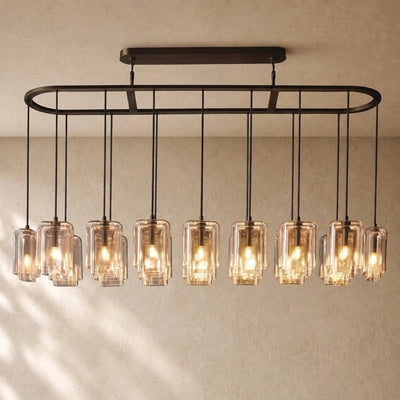 LACOUR GLASS RECTANGULAR CHANDELIER