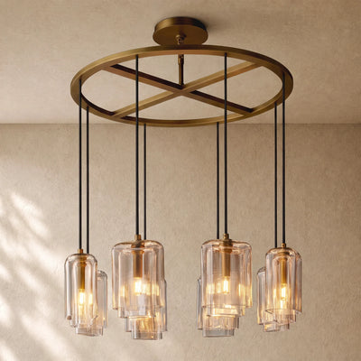 LACOURT GLASS ROUND CHANDELIER