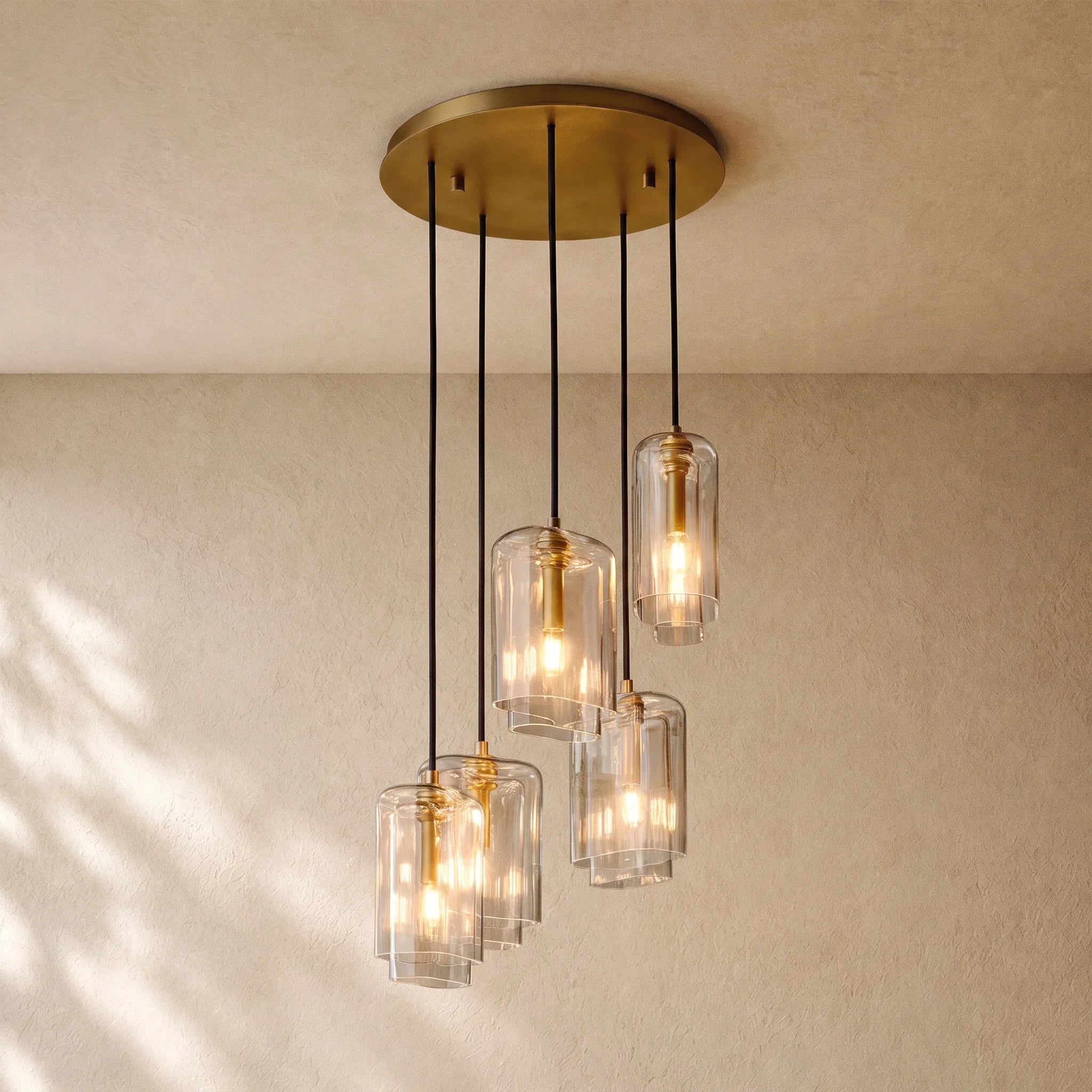 LACOURT GLASS CLUSTER CHANDELIER