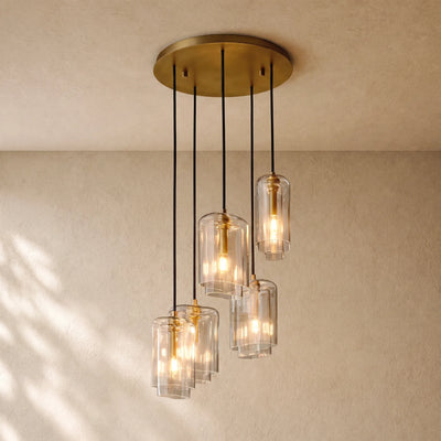 LACOURT GLASS CLUSTER CHANDELIER
