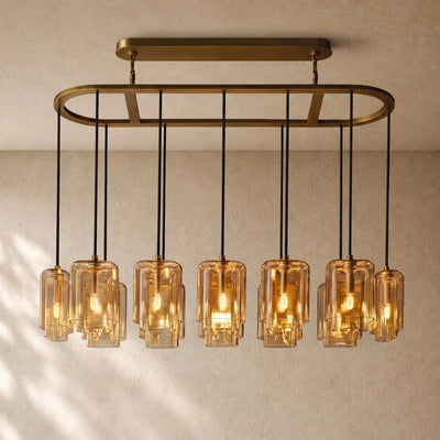 LACOUR GLASS RECTANGULAR CHANDELIER