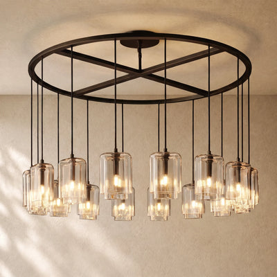 LACOURT GLASS ROUND CHANDELIER