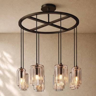 LACOURT GLASS ROUND CHANDELIER
