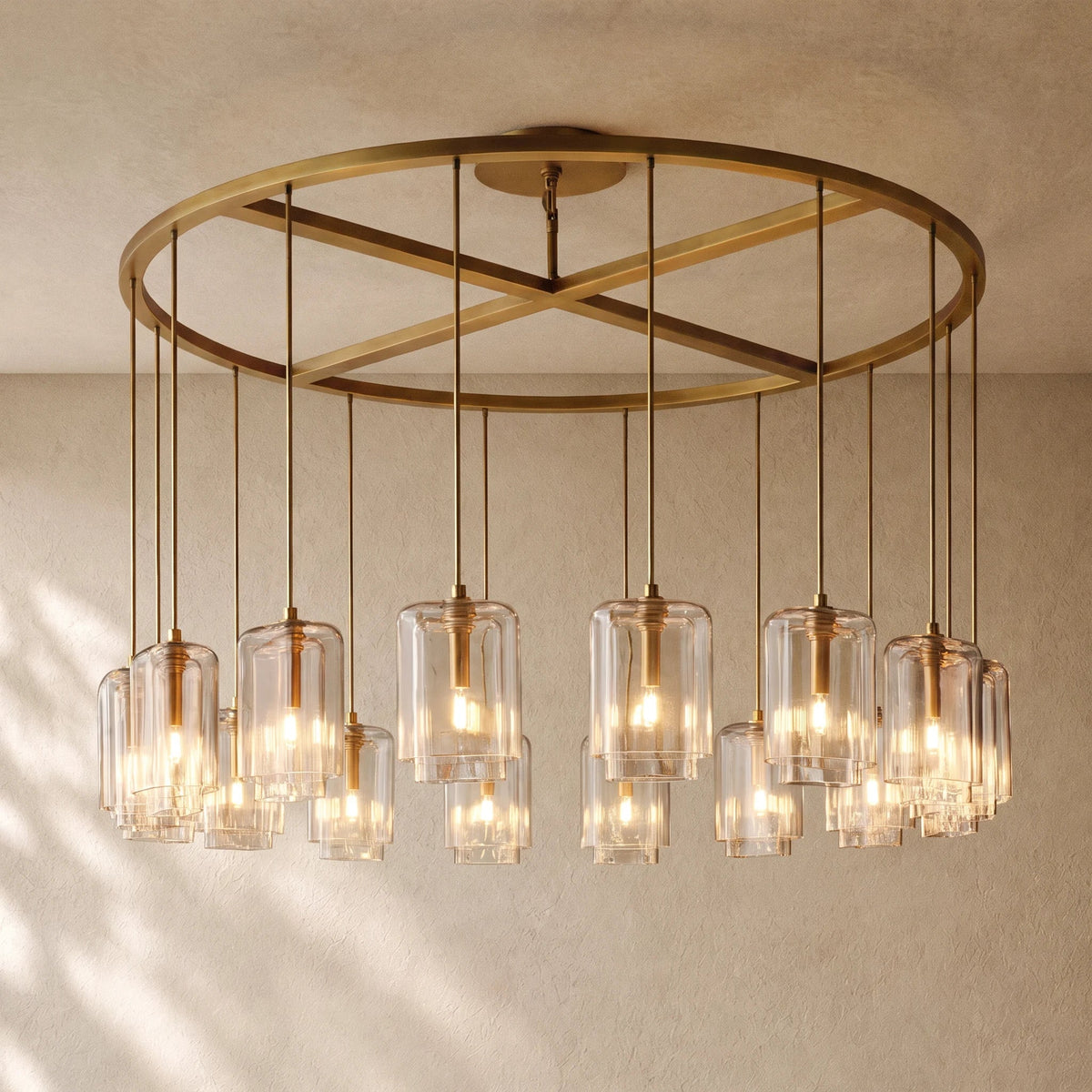 LACOURT GLASS ROUND CHANDELIER