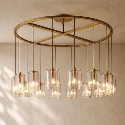 LACOURT GLASS ROUND CHANDELIER