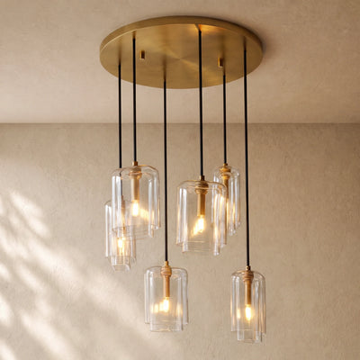 LACOURT GLASS CLUSTER CHANDELIER