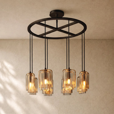 LACOURT GLASS ROUND CHANDELIER