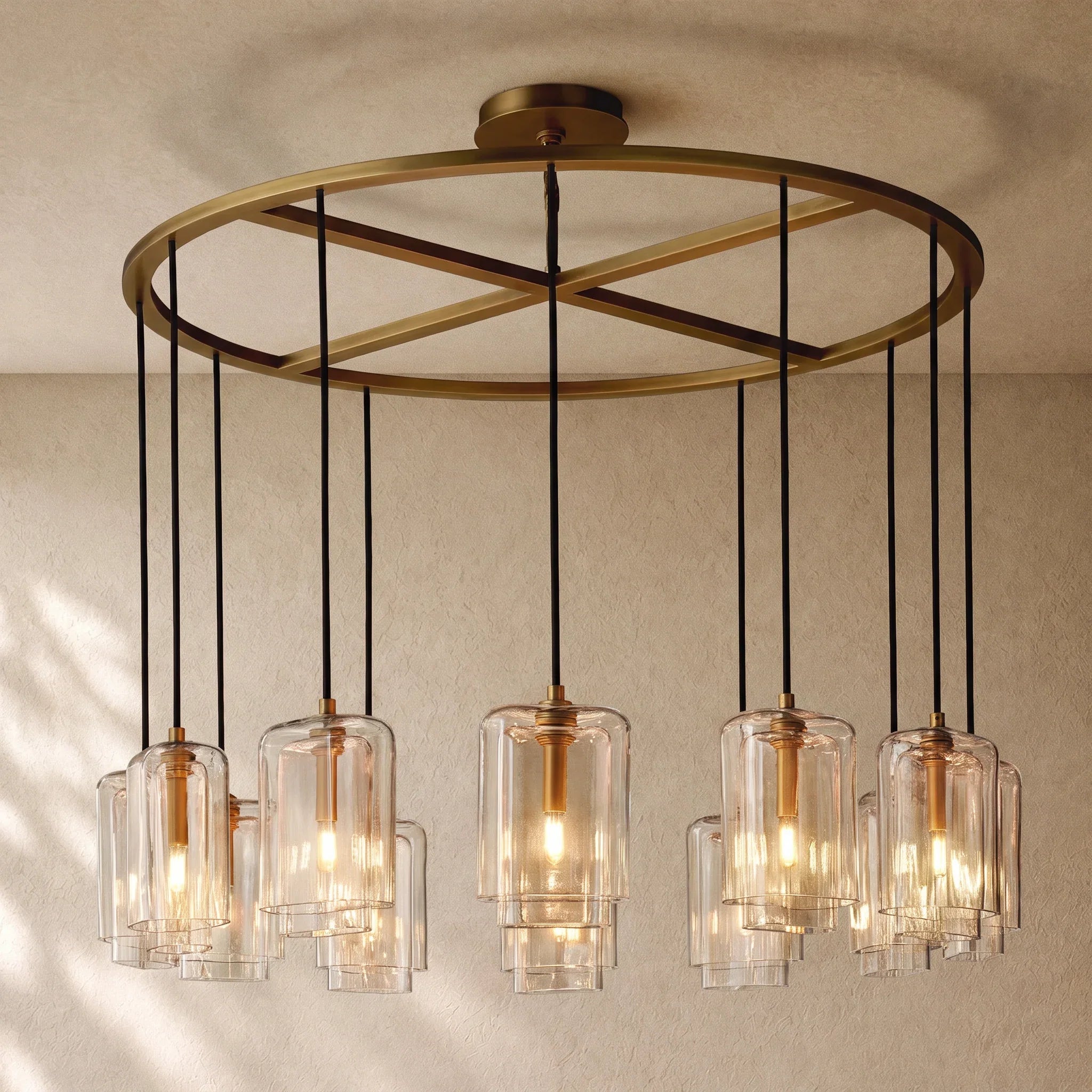 LACOURT GLASS ROUND CHANDELIER
