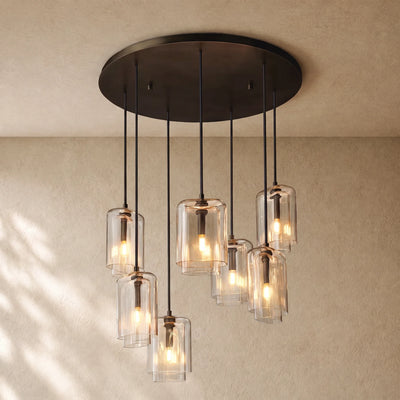 LACOURT GLASS CLUSTER CHANDELIER