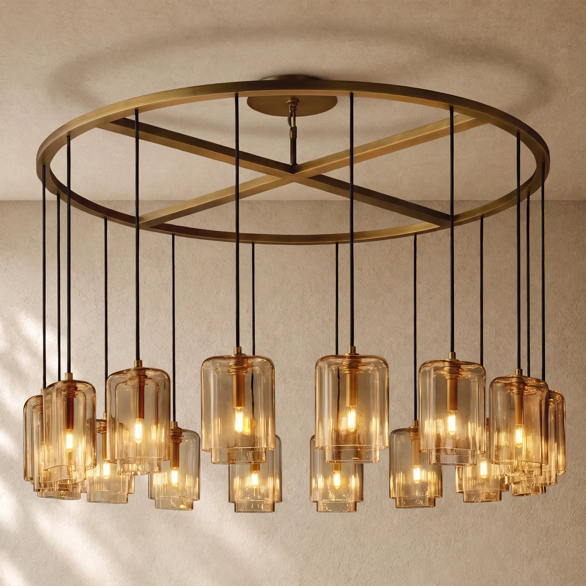 LACOURT GLASS ROUND CHANDELIER