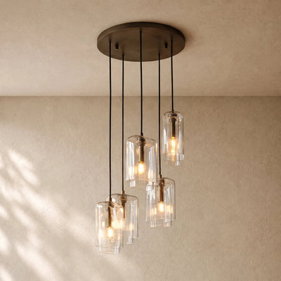 LACOURT GLASS CLUSTER CHANDELIER
