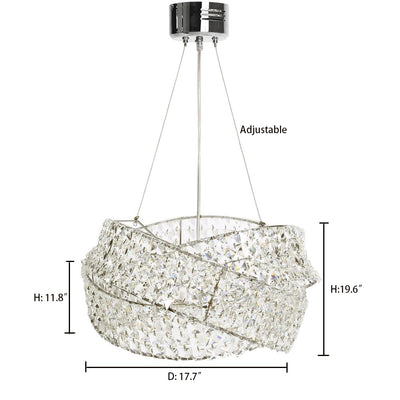 New Crystal Chandelier with Chrome Iron Frame