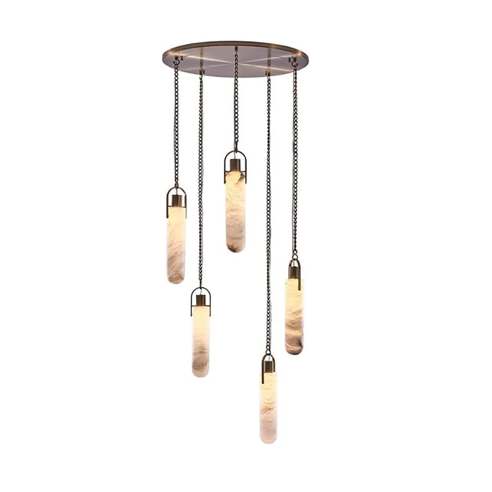 Dome Chain Alabaster Chandelier - Cyran Lamps
