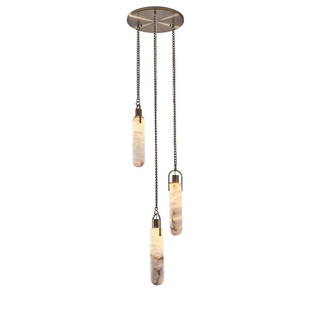 Dome Chain Alabaster Chandelier - Cyran Lamps