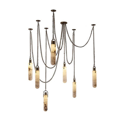 Dome Chain Alabaster Chandelier - Cyran Lamps