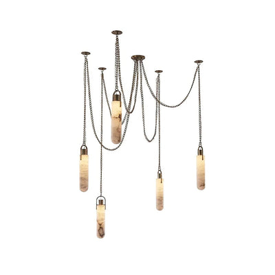 Dome Chain Alabaster Chandelier - Cyran Lamps