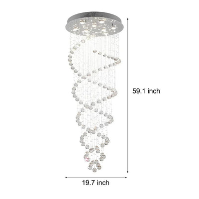 Double Spiral Three Step Dimming LED Modern Staircase Chandelier - Cyran Lamps