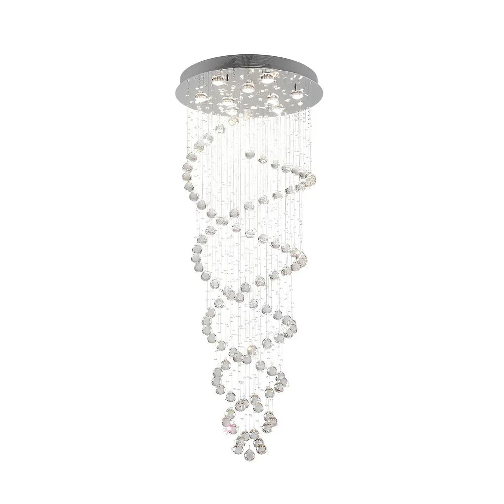Double Spiral Three Step Dimming LED Modern Staircase Chandelier - Cyran Lamps