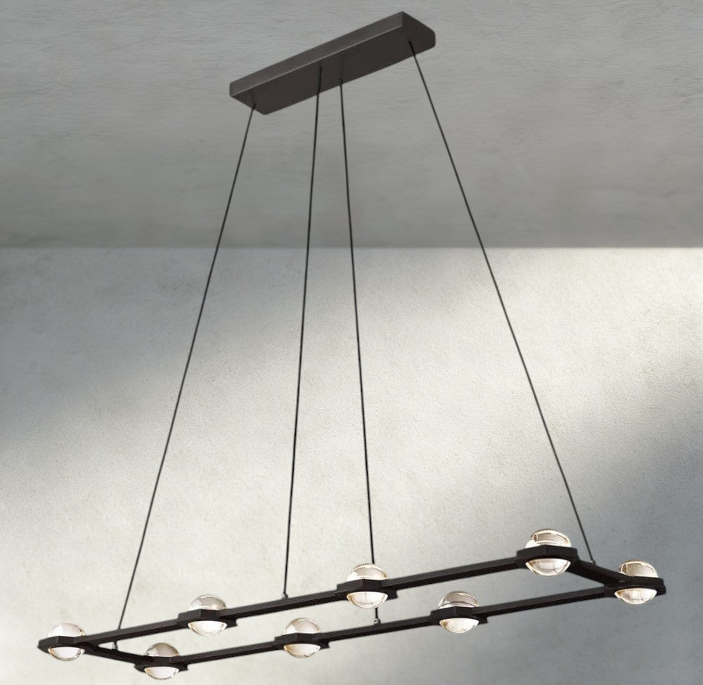 Ecletant Rectangular Chandelier 54", 72" - cyranlighting