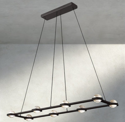 Ecletant Rectangular Chandelier 54", 72" - cyranlighting