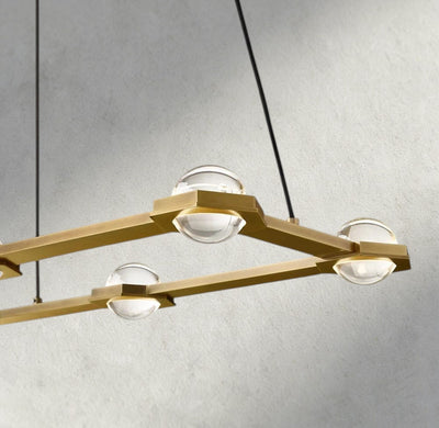Ecletant Rectangular Chandelier 54", 72" - cyranlighting