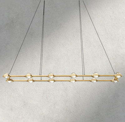 Ecletant Rectangular Chandelier 54", 72" - cyranlighting